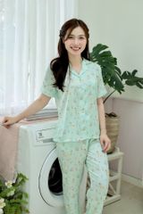 Pijama Lụa latin mềm mại, sang trọng Satino TNQD - Selby Mint