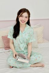 Pijama Lụa latin mềm mại, sang trọng Satino TNQD - Selby Mint