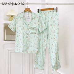 Pijama Lụa latin mềm mại, sang trọng Satino TNQD - Selby Mint