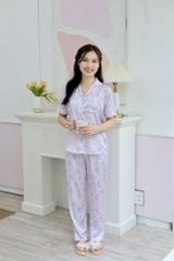 Pijama Lụa latin mềm mại, sang trọng Satino TNQD - Tulip Lilac