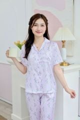Pijama Lụa latin mềm mại, sang trọng Satino TNQD - Tulip Lilac
