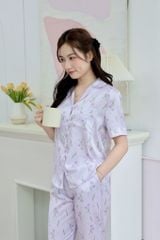 Pijama Lụa latin mềm mại, sang trọng Satino TNQD - Tulip Lilac