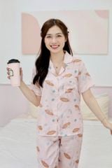 Pijama Lụa latin mềm mại, sang trọng Satino TNQD - Dobby Dusk Pink