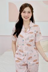 Pijama Lụa latin mềm mại, sang trọng Satino TNQD - Dobby Dusk Pink