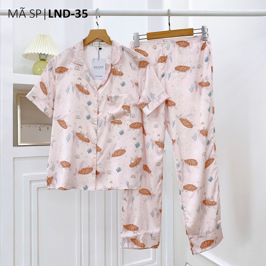 Pijama Lụa latin mềm mại, sang trọng Satino TNQD - Dobby Dusk Pink