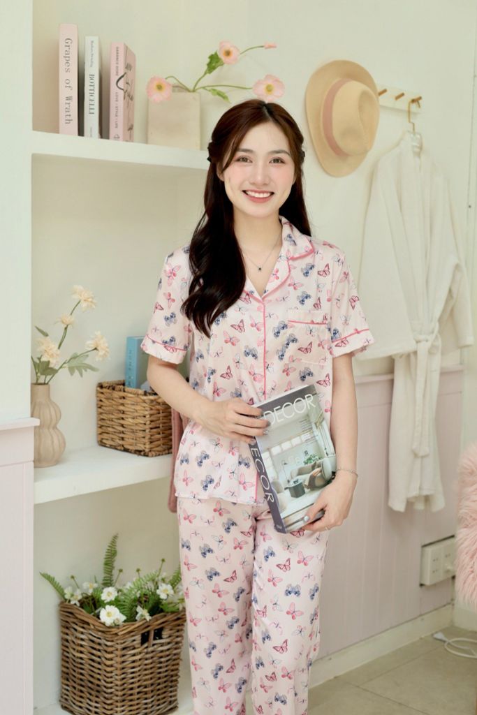 Pijama Lụa latin mềm mại, sang trọng Satino TNQD - Twinky Pink