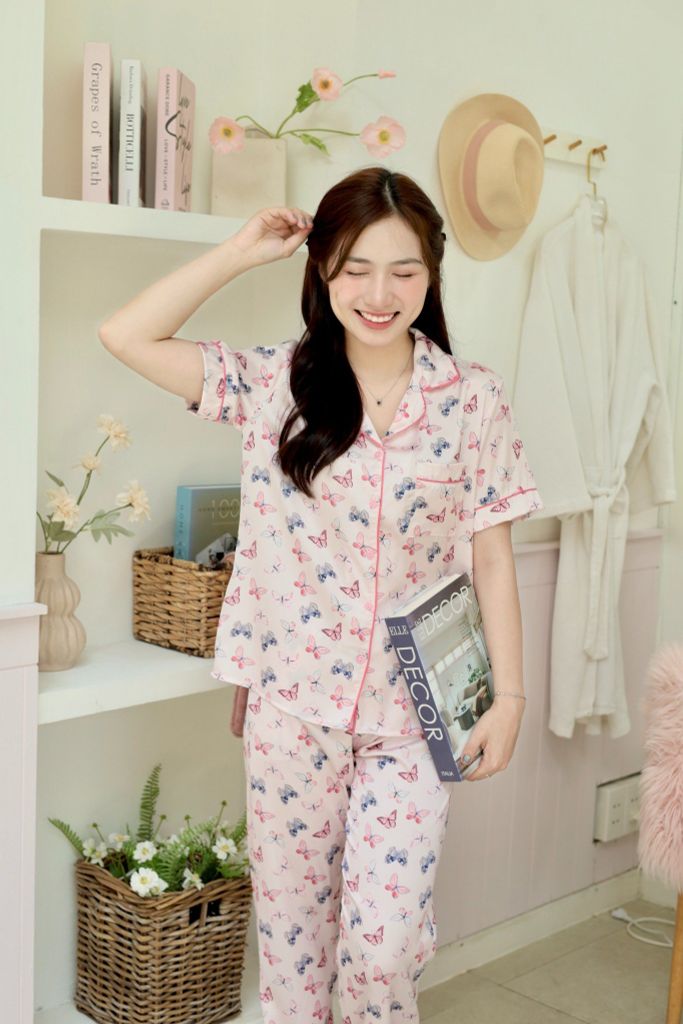 Pijama Lụa latin mềm mại, sang trọng Satino TNQD - Twinky Pink