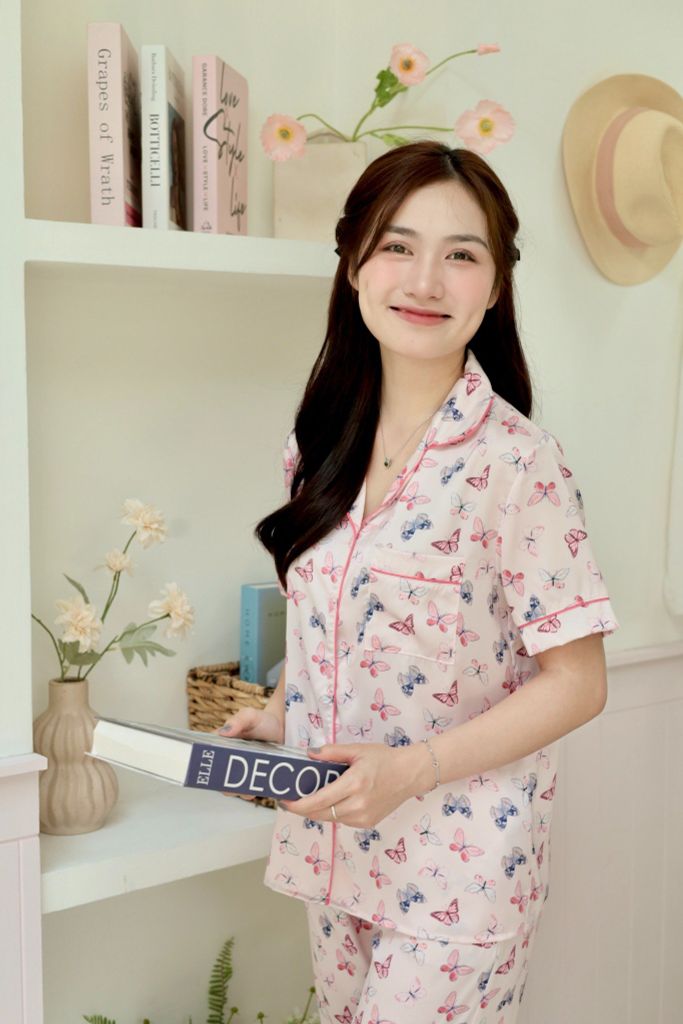 Pijama Lụa latin mềm mại, sang trọng Satino TNQD - Twinky Pink