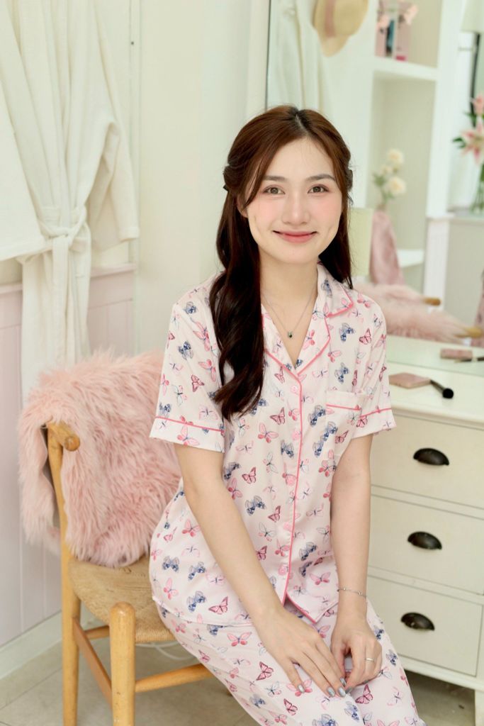 Pijama Lụa latin mềm mại, sang trọng Satino TNQD - Twinky Pink