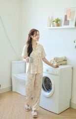 Pijama Lụa latin mềm mại, sang trọng Satino TNQD - Narci Ivory