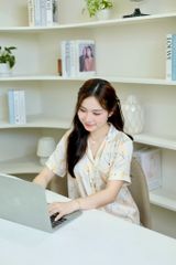 Pijama Lụa latin mềm mại, sang trọng Satino TNQD - Narci Ivory