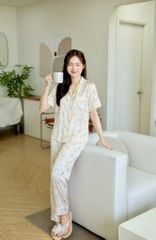 Pijama Lụa latin mềm mại, sang trọng Satino TNQD - Narci Ivory