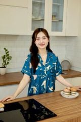 Pijama Lụa latin mềm mại, sang trọng Satino TNQD - Peacock Mallard Green