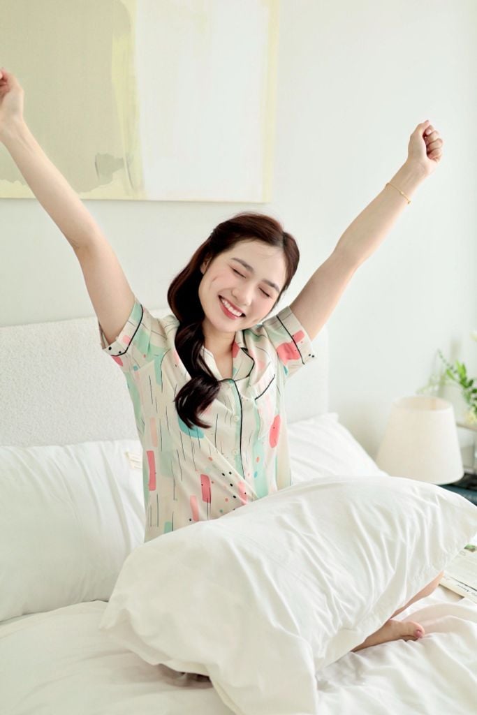 Pijama Lụa latin mềm mại Satino TNQD - Jula Cream