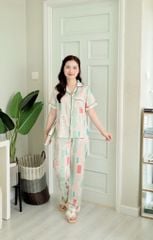 Pijama Lụa latin mềm mại Satino TNQD - Jula Cream