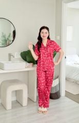 Pijama Lụa latin mềm mại Satino TNQD - Tropical Red
