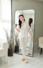 Pijama Lụa latin mềm mại Satino TNQD - Fari White