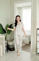 Pijama Lụa latin mềm mại Satino TNQD - Fari White