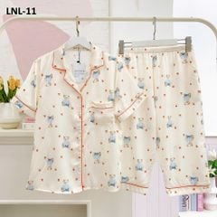Pijama Lụa latin mềm mại, sang trọng Satino TNQL - Ted Cream