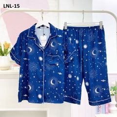 Pijama Lụa latin mềm mại, sang trọng Satino TNQL - Midnight Dark Blue