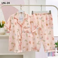Pijama Lụa latin mềm mại, sang trọng Satino TNQL - Palm Orange