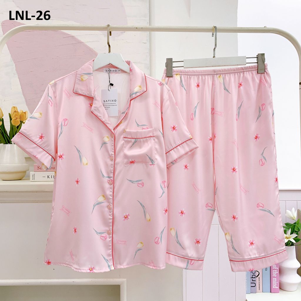 Pijama Lụa latin mềm mại, sang trọng Satino TNQL - Tulip Pink