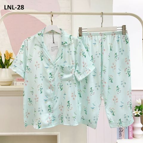 Pijama Lụa latin mềm mại, sang trọng Satino TNQL - Garden Mint