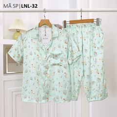 Pijama Lụa latin mềm mại, sang trọng Satino TNQL - Selby Mint