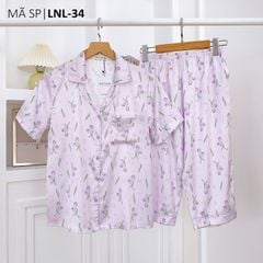 Pijama Lụa latin mềm mại, sang trọng Satino TNQL - Tulip Lilac