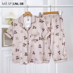 Pijama Lụa latin mềm mại, sang trọng Satino TNQL - Pookie Brown