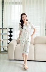 Pijama Lụa latin mềm mại Satino TNQL - Fari White