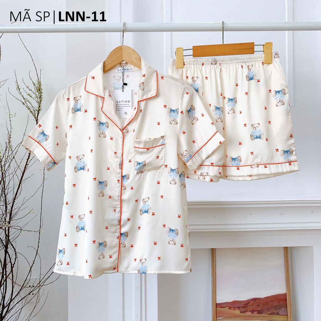 Pijama Lụa  Latin Satino TNQN - Ted Cream