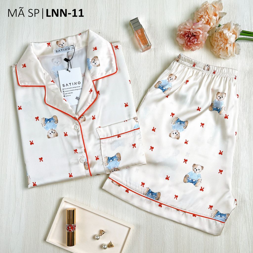 Pijama Lụa  Latin Satino TNQN - Ted Cream