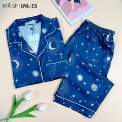 Pijama Lụa latin mềm mại, sang trọng Satino TNQL - Midnight Dark Blue