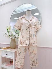 Pijama Lụa latin mềm mại, sang trọng Satino TNQL - Peacock Nude