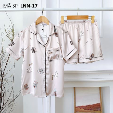 Pijama Lụa latin mềm mại Satino TNQN - Tea Beige