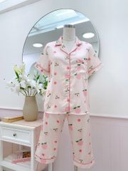 Pijama Lụa latin mềm mại, sang trọng Satino TNQL - Peaches Light Pink