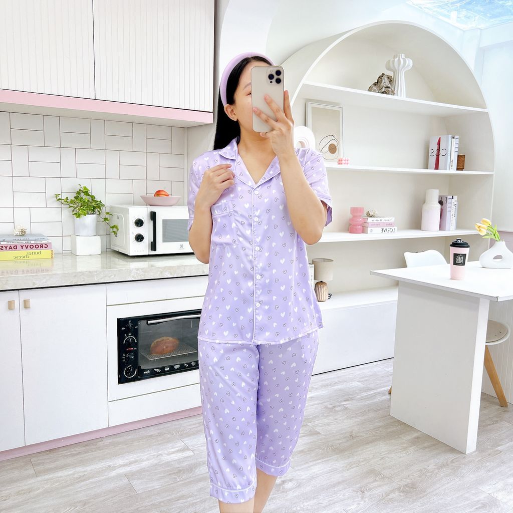 Pijama Lụa latin mềm mại, sang trọng Satino TNQL - Lux Lilac