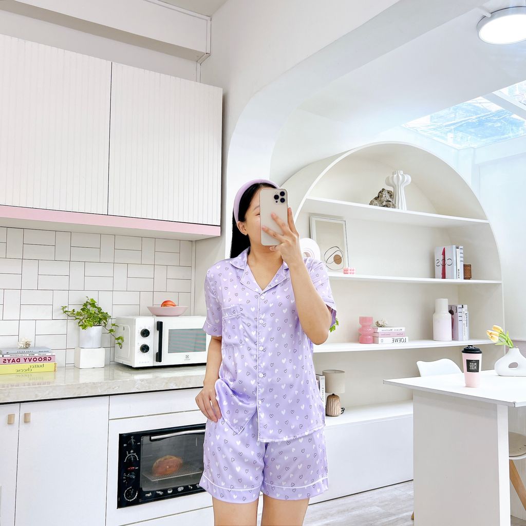 Pijama Lụa latin mềm mại Satino TNQN - Lux Lilac