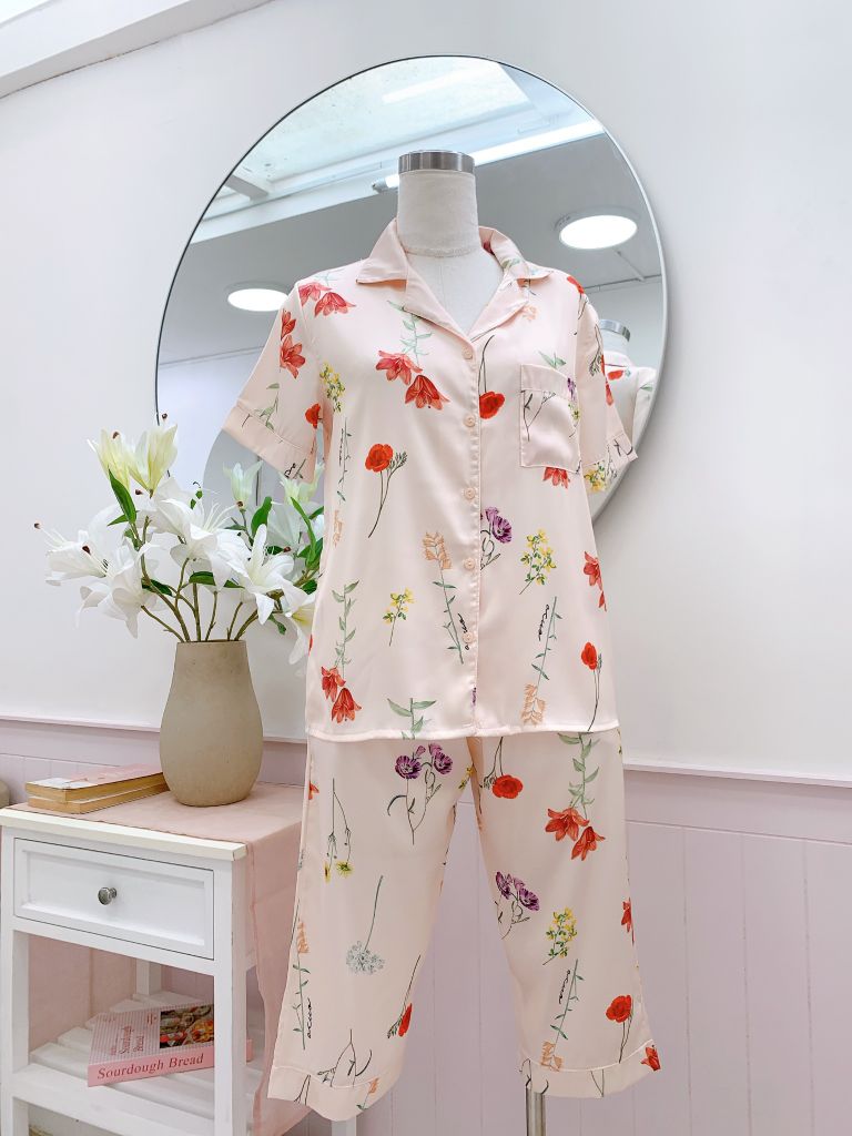 Pijama Lụa latin mềm mại, sang trọng Satino TNQL - Hansel Beige