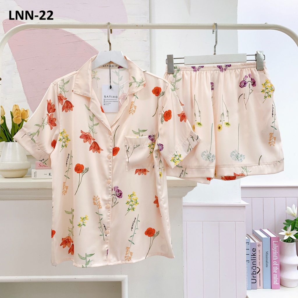 Pijama Lụa latin mềm mại, sang trọng Satino TNQN - Hansel Beige
