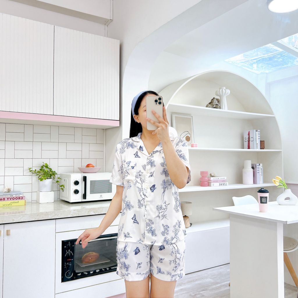 Pijama Lụa latin mềm mại Satino TNQN - Micha Ivory