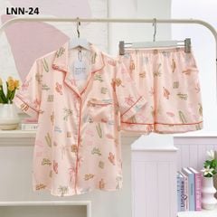 Pijama Lụa latin mềm mại Satino TNQN - Palm Orange