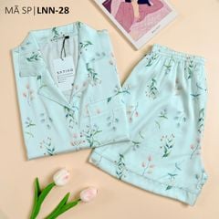 Pijama Lụa latin mềm mại Satino TNQN - Garden Mint