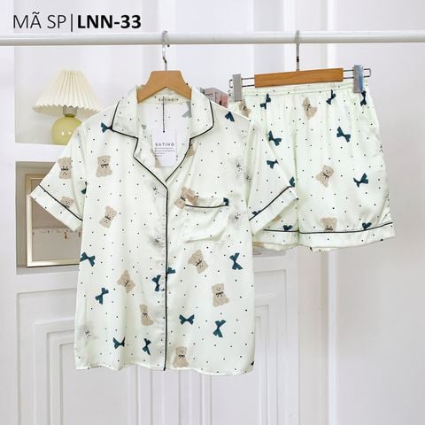Pijama Lụa latin mềm mại Satino TNQN - Bobo Cream