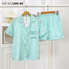 Pijama Lụa latin mềm mại Satino TNQN - Nari Mint