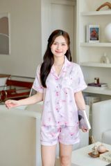 Pijama Lụa latin mềm mại Satino TNQN - Sumi Pink Lilac