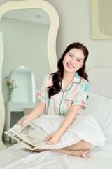 Pijama Lụa latin mềm mại Satino TNQN - Jula Cream