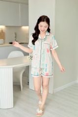 Pijama Lụa latin mềm mại Satino TNQN - Jula Cream