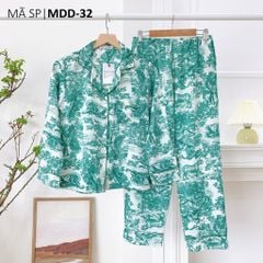 Pijama nữ Lụa Mango TDQD Satino - Toile Dark Green